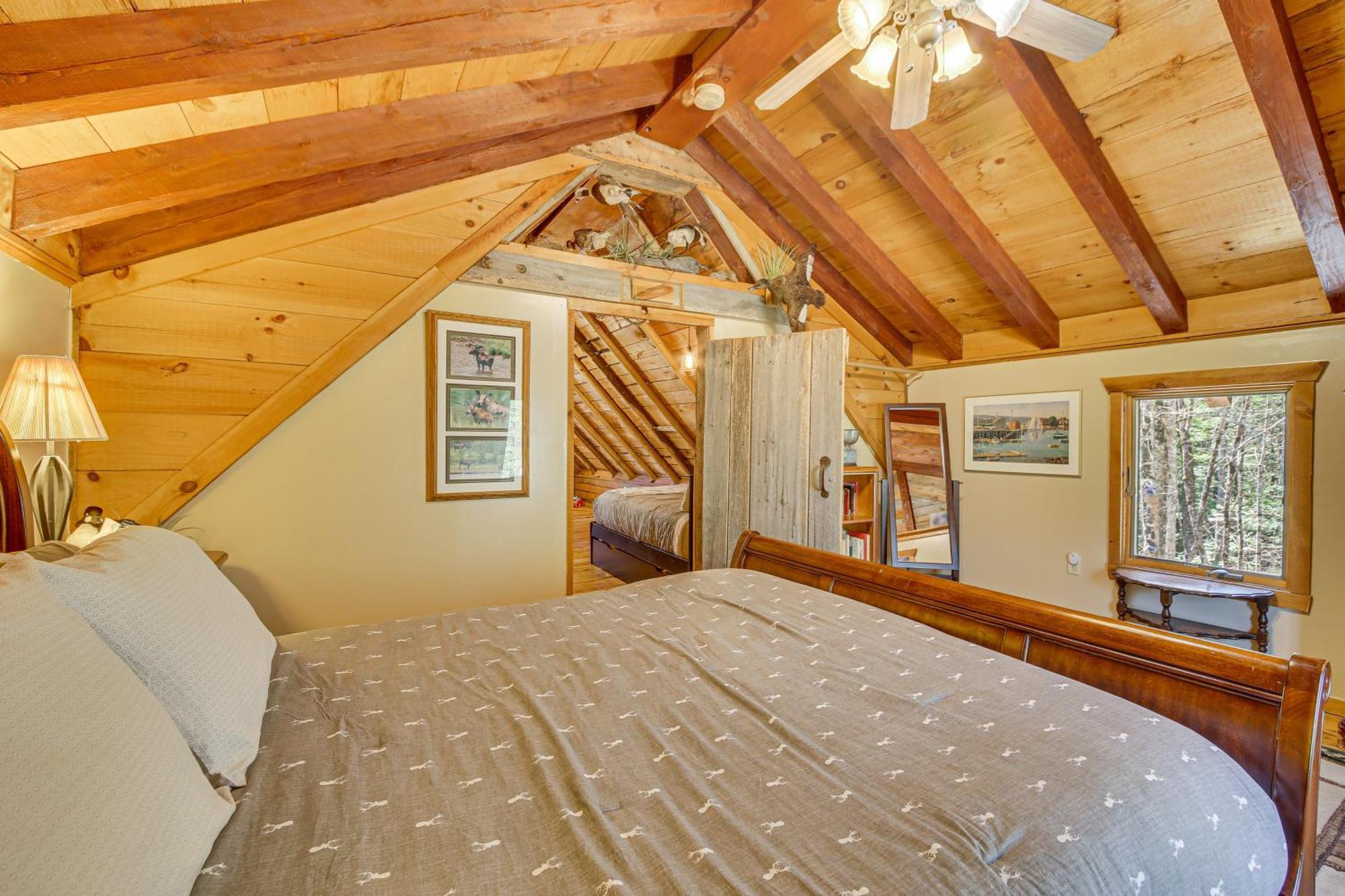 Rustic Searsport Cabin Loft And Sunroom On 10 Acres エクステリア 写真