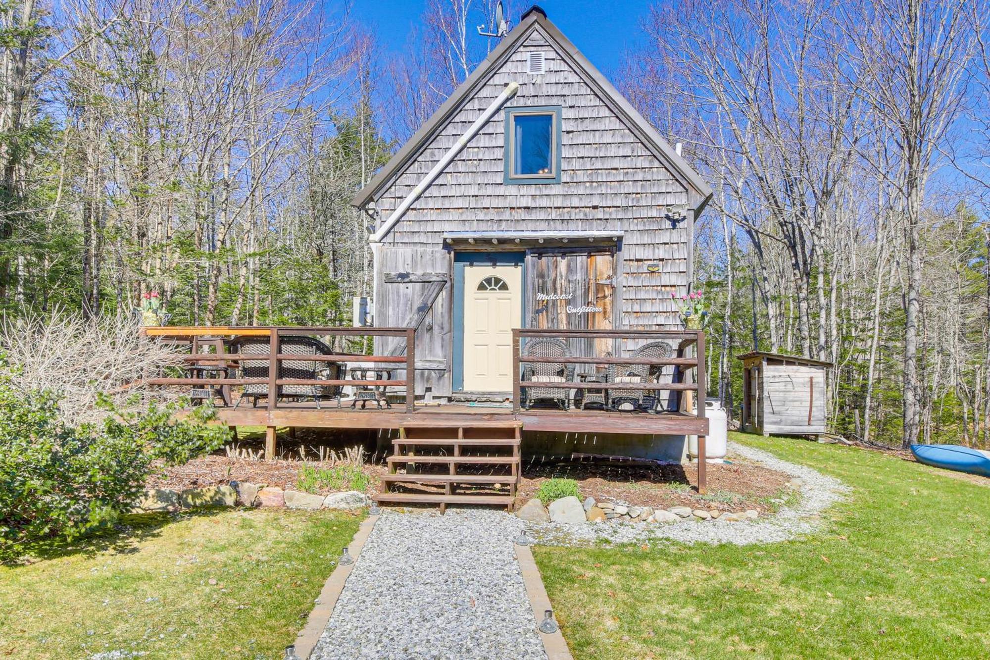 Rustic Searsport Cabin Loft And Sunroom On 10 Acres エクステリア 写真